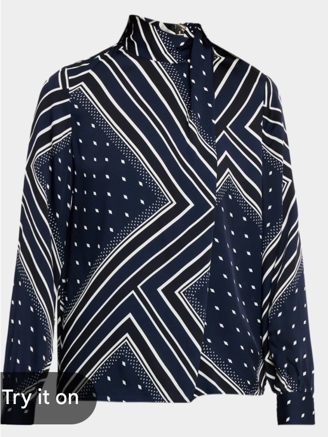 New Elie Tahari Jaden Crossover Neck Silk Blend Top Size M Nwt — image 5 of 6